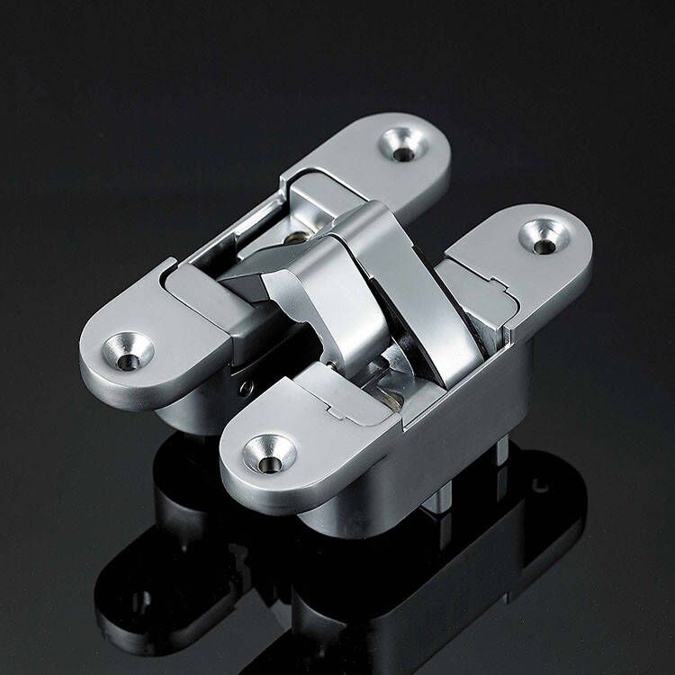 Three-dimensional adjustable leaf invisible wood door concealed hinge fold door concealed cross concealed hinge concealed loose-leaf live leaf