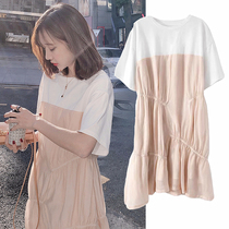 Small maternity dress summer dress tide hot mom personality net red pregnant woman gauze skirt long super fairy summer