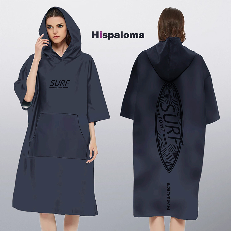 Swimming Towel, Diving Poncho, Absorbent Quick-Drying Bath Towel, Adult Beach Robe, Beach Changing Robe, Swimsuit Cover-Up Towel