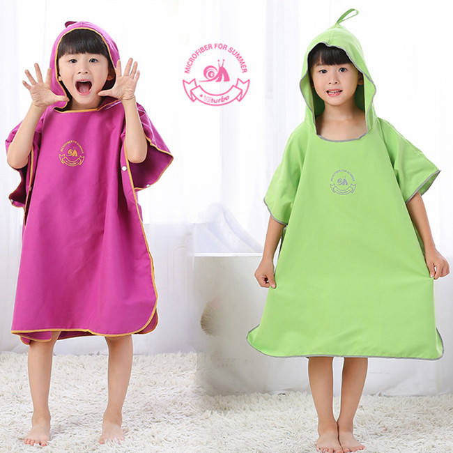 Children's bath towel cloak hooded baby female can wear beach bath towel Children's bathrobe Boy absorbent bath towel Hot spring cloak