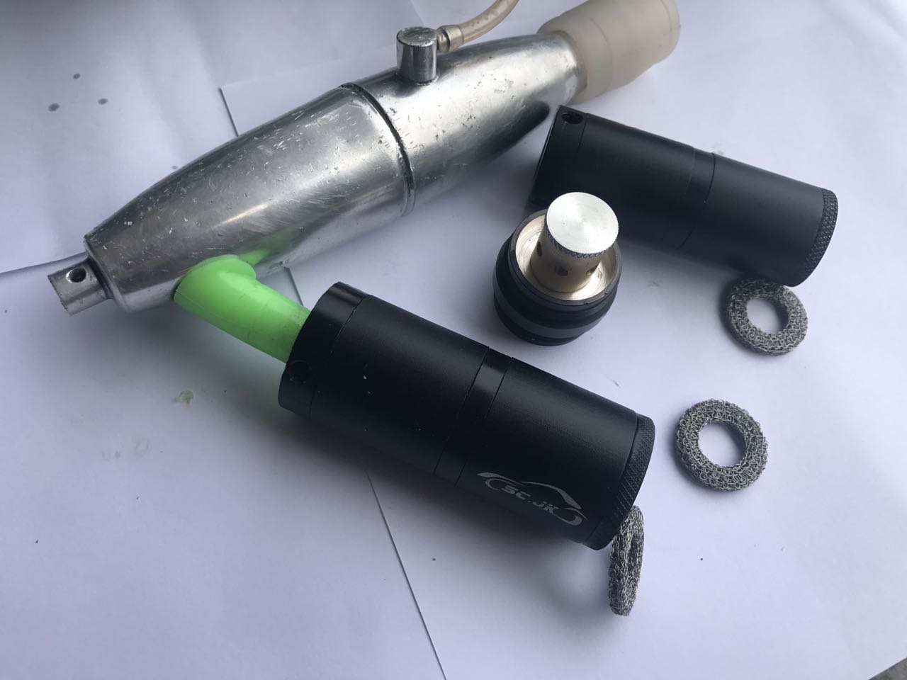 1-10 chân đua lớn xăng methanol xi lanh đơn năng lượng thuyền ống xả giảm âm thanh phụ kiện lõi áp lực - Ống xả xe máy bô xe ex 150