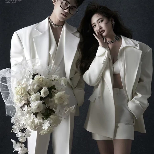 Реквизит для фотографии для влюбленных, брендовый журнал подходит для мужчин и женщин, белый костюм