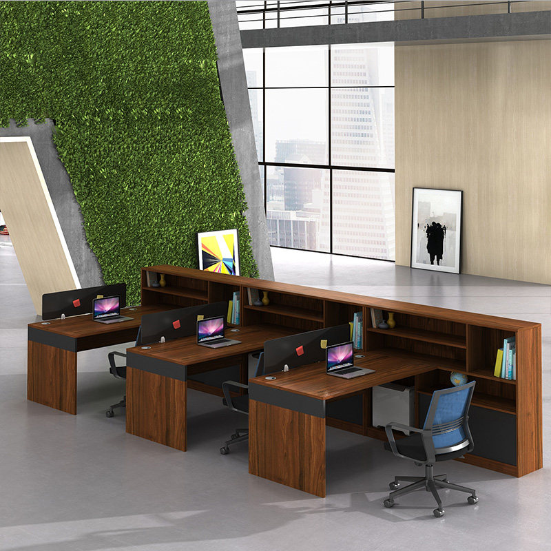Staff Desk Cassette Brief Modern Screen Position Partition Office Furniture 2 4 6 8 People Composition Four