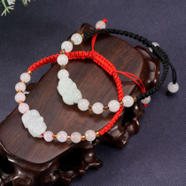 Jade Pixiu hand string hand woven animal animal bracelet Couple jade Pixiu bracelet