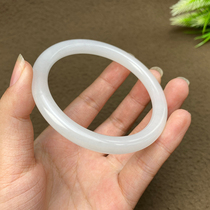 And Tian Baiyu seed stock bracelet fine round bar Jade Bracelet jade Jade Instrumental Jewelry Essay with Handmaid Accessories Ding bracelet