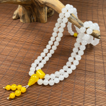 And Tian Yubai jade 8mm Yuanzhu Multi-circle Handstring Women in Beads Bracelet Necklace Wool Clothes Chain Hanging Chain Jewelry Jewelry
