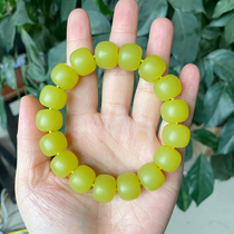 Xiu Jade Old Pearl Hand Strings for men and women Jewelry Jade Chicken Oil Yellow Loose Beads Jade Bracelet Yellow Jade Bracelet Old-shaped Pearl
