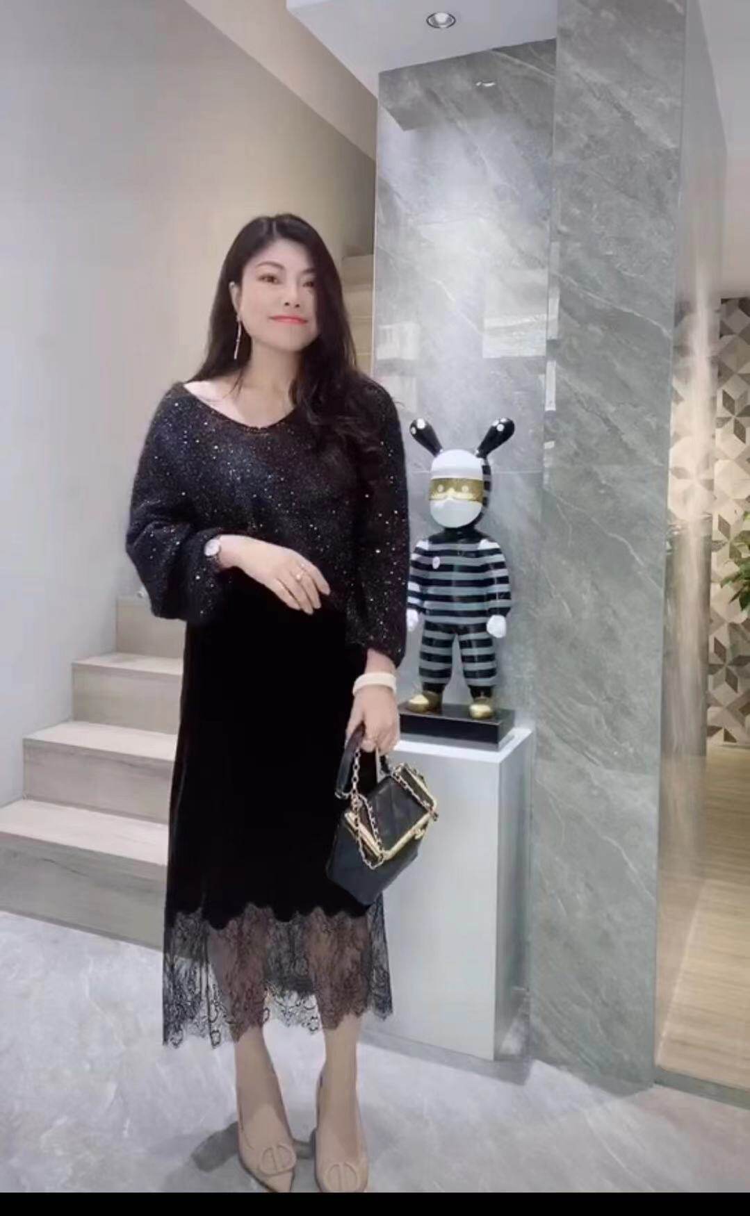 LANG MOHAIR FANCY V collar sweater material bag import mohair wool wool skirt C1389