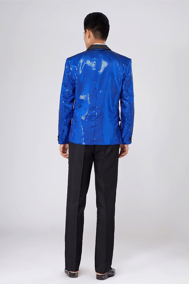 Trang phục sequin mới trang phục nam sân khấu phù hợp với phù hợp với nam ca sĩ chủ nhà trang phục hợp xướng quần sooc nam