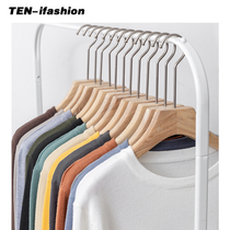 Autumn new round neck sweater men Korean slim solid color pullover sweater half high neck casual sweater base shirt