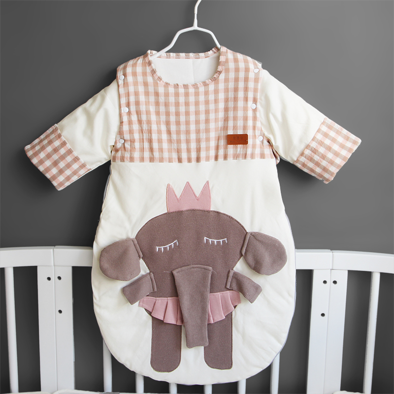 Baby Sleeping Bag Autumn Winter Thickening of pure cotton anti-throng sleeping bag Women anti-kick quilt Divine Instrumental Baby Sleeping Bag All Season Universal