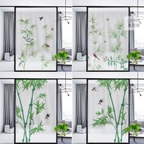 Windows Frosted Glass Stickers Light Transmission Opaque Washroom Plants Flower Bathrooms Anti-Peep Frosted Windows Flower Cling Film