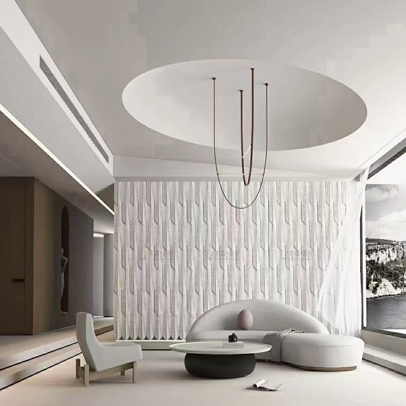 pu feather stone light veneers fossil art artificial simulation stone slab furniture background bedside soft bag TV wall circumference