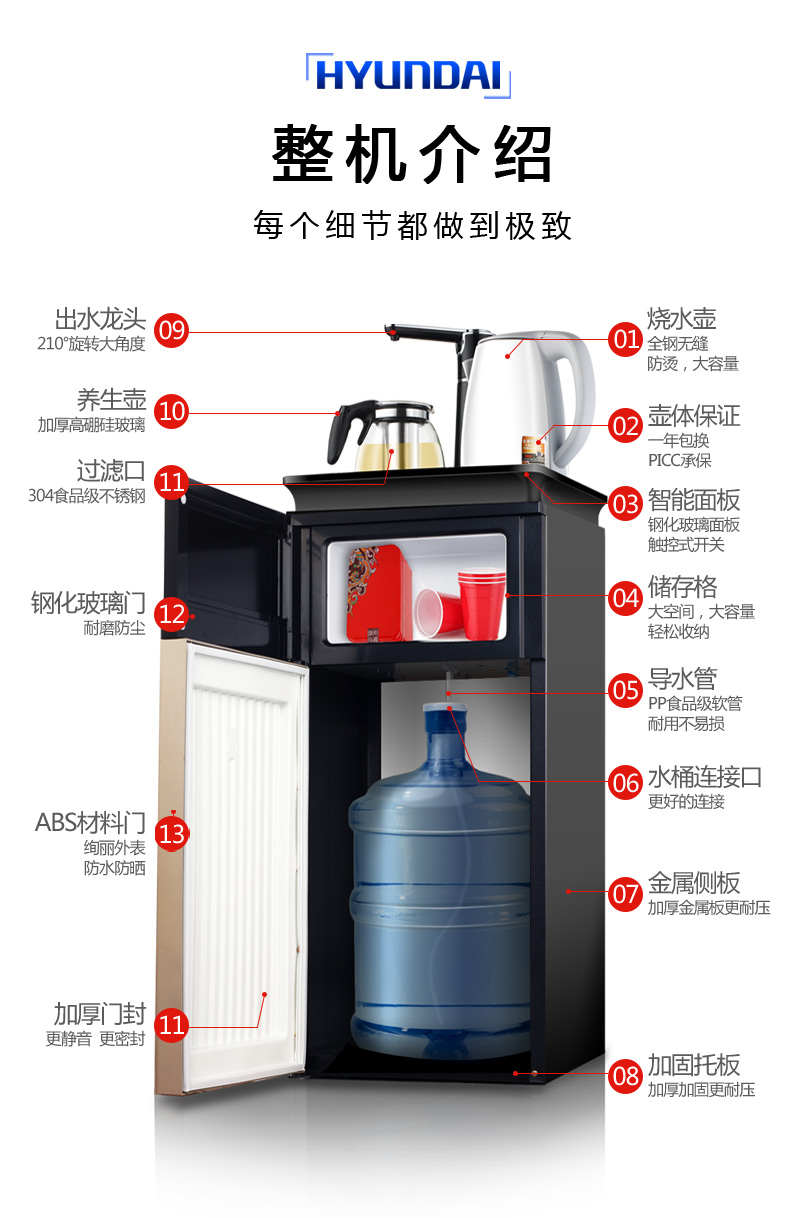 Hàn Quốc cung cấp nước tự động hộ gia đình máy trà thanh dọc và nóng tiết kiệm năng lượng tự động tắt nguồn nước thông minh giá bình lọc nước