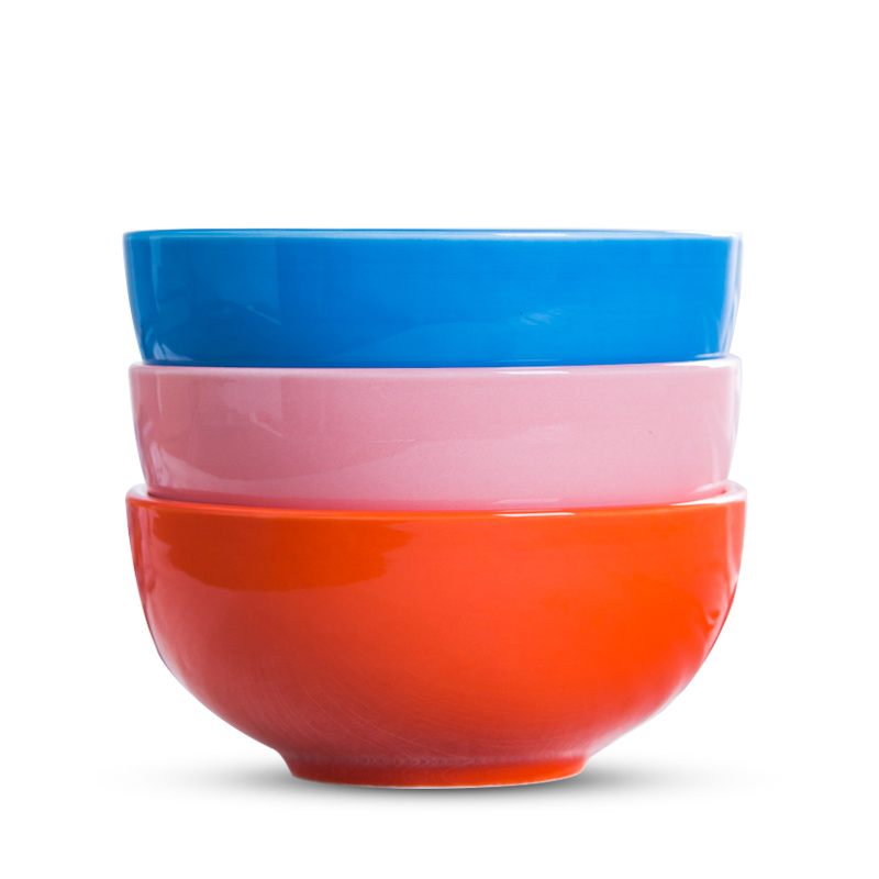 Rainbow such as bowl bowl combined creative contracted Japanese plate of jingdezhen ceramics new lovely home to eat bread and butter