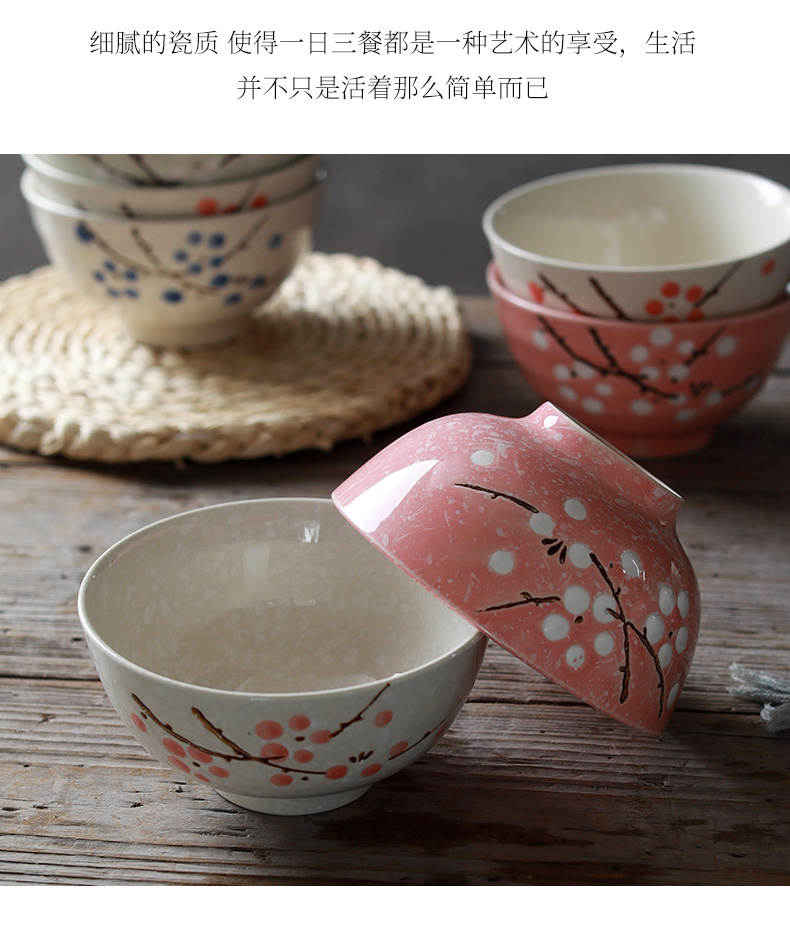 Eat your job suit jingdezhen ceramics cutlery Japanese - style express creativity network red bowl of 10 only 4.5 inches of household