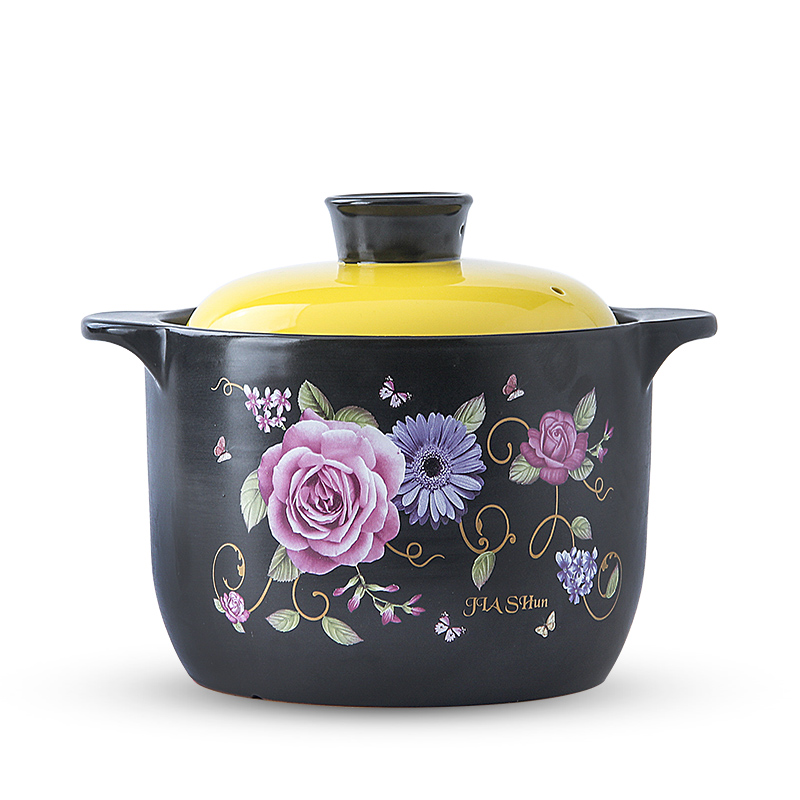 Small ceramic casserole stew pot of porridge with household health casserole high - temperature gas flame soup rice rice such as simmering