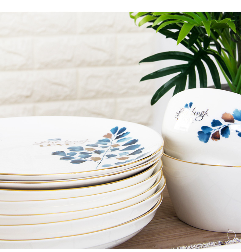 Ceramic plates home dishes dishes creative new fish dish of jingdezhen porcelain tableware Nordic dinner plates