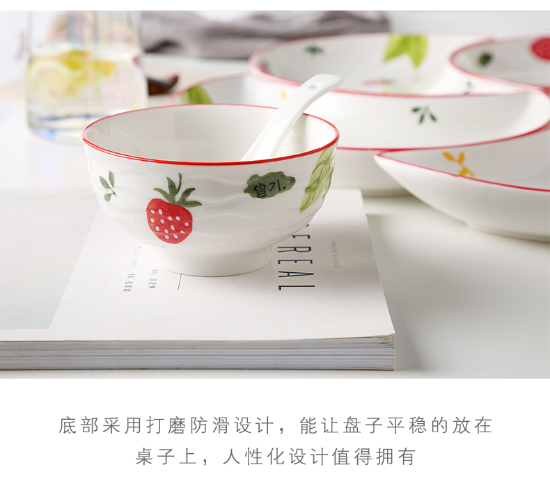 Japanese dishes suit household web celebrity reunion platter ceramic tableware creative new combination of jingdezhen