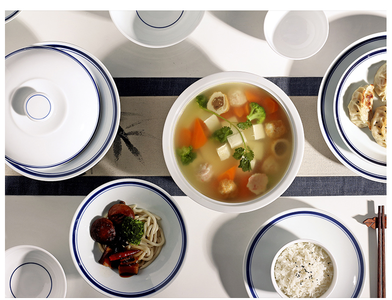 Jingdezhen old blue side dishes combination nostalgic contracted household under the blue and white porcelain glaze color restoring ancient ways of Chinese style tableware