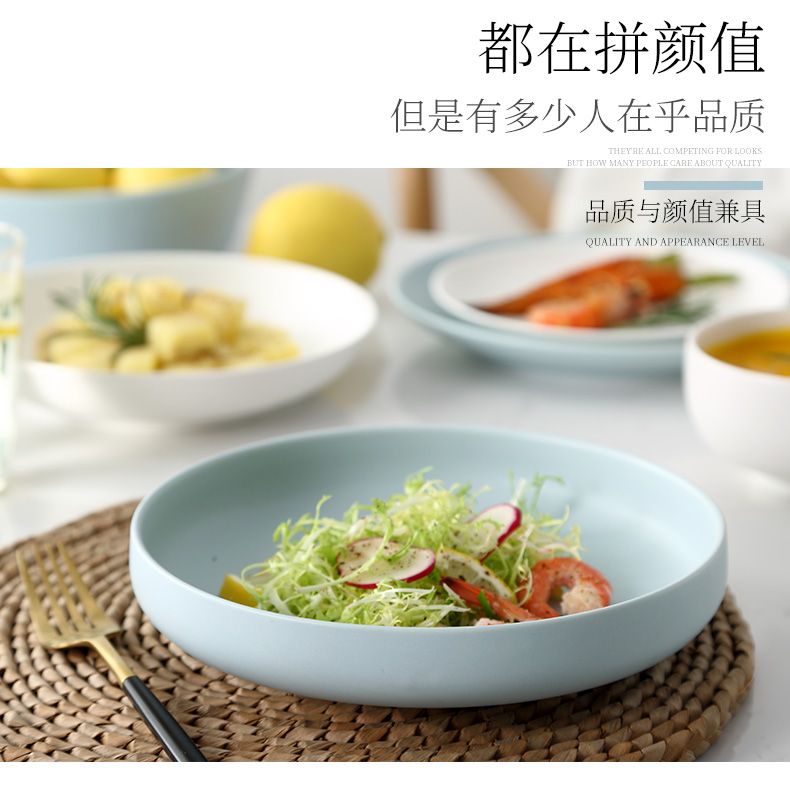 Jingdezhen ceramic creative 0 to eat the home dishes dishes Nordic contracted Japanese - style tableware steak dishes