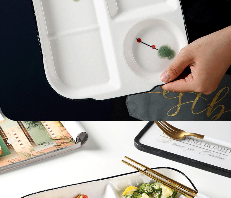 Ceramic dish dish dish creative household means space cent eat dish one breakfast dish lose fat fast food dish food tableware