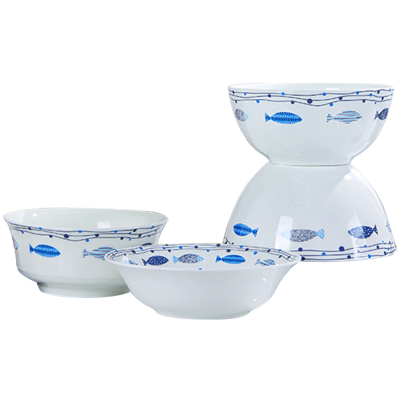 Ipads porcelain bowl home 9 inches large rainbow such as use of jingdezhen ceramic bowl creative Japanese tableware, lovely large soup bowl