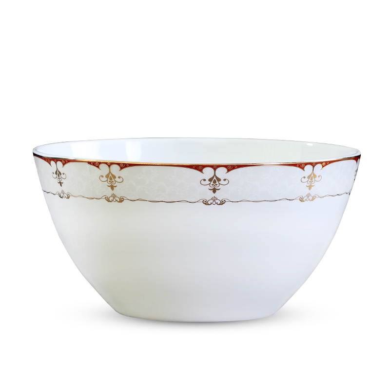 Jingdezhen ceramic household large soup bowl eight inches pull rainbow such use ipads China creative contracted style tableware to eat bread and butter