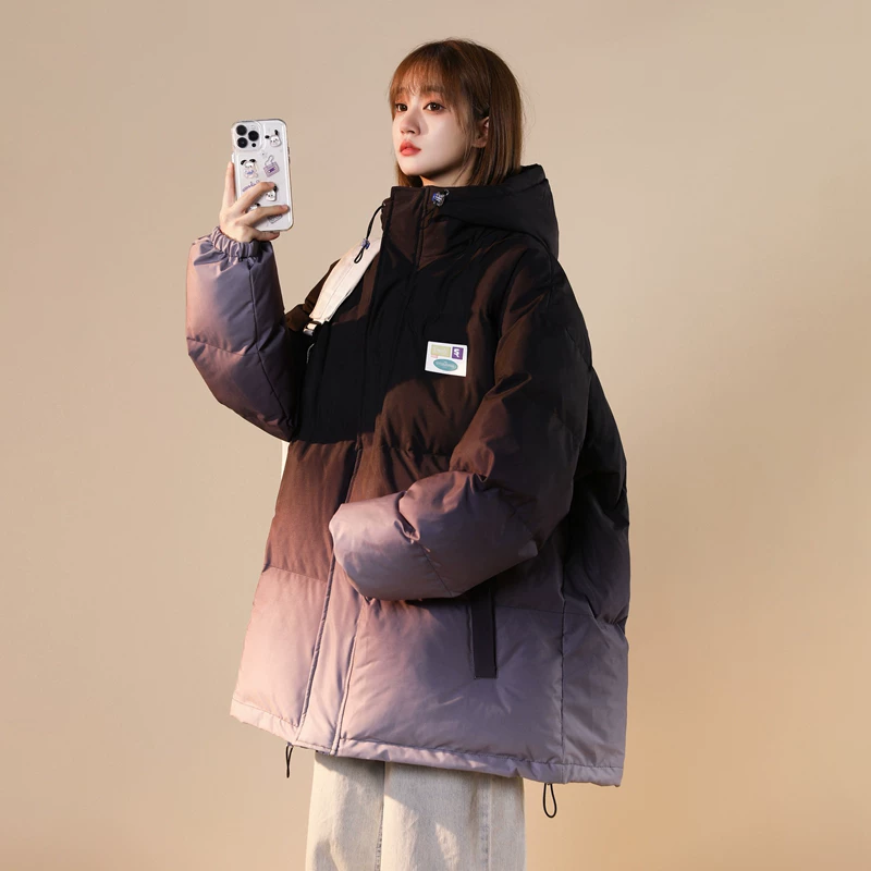 Down jacket with down for students, gradient, 2022 collection, for secondary school, increased thickness