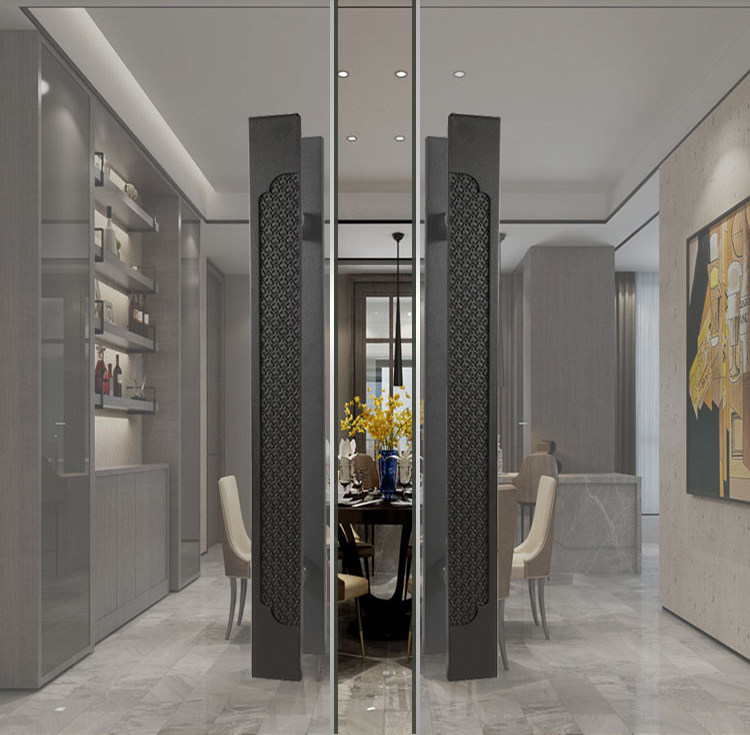 New Chinese glass door handle antique solid wooden door handle cloud door handle open door handrail handle customization