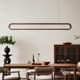 Designer Song Dynasty Aesthetic Long Strip Dining Room Chandelier Solid Wood Study Office Bar Table Tea Room Zen Style