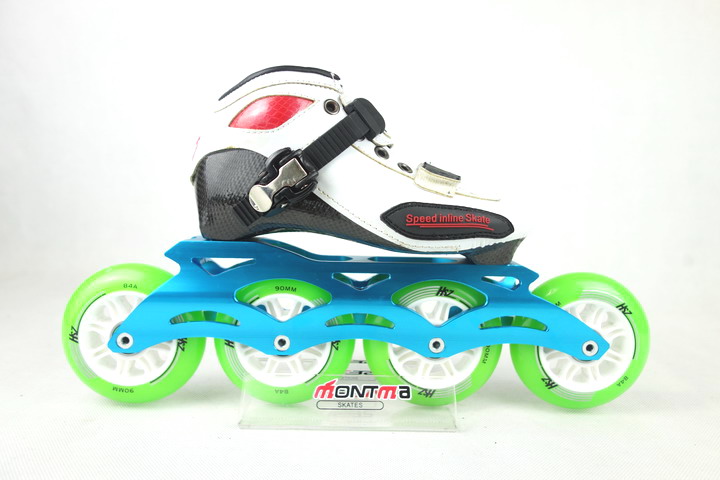Korea Moriguchi Full Carbon Children Professional Speed Skating Shoes No. 28-40 Men and women Professional Speed Wheel Slip Shoe 4 * 90C