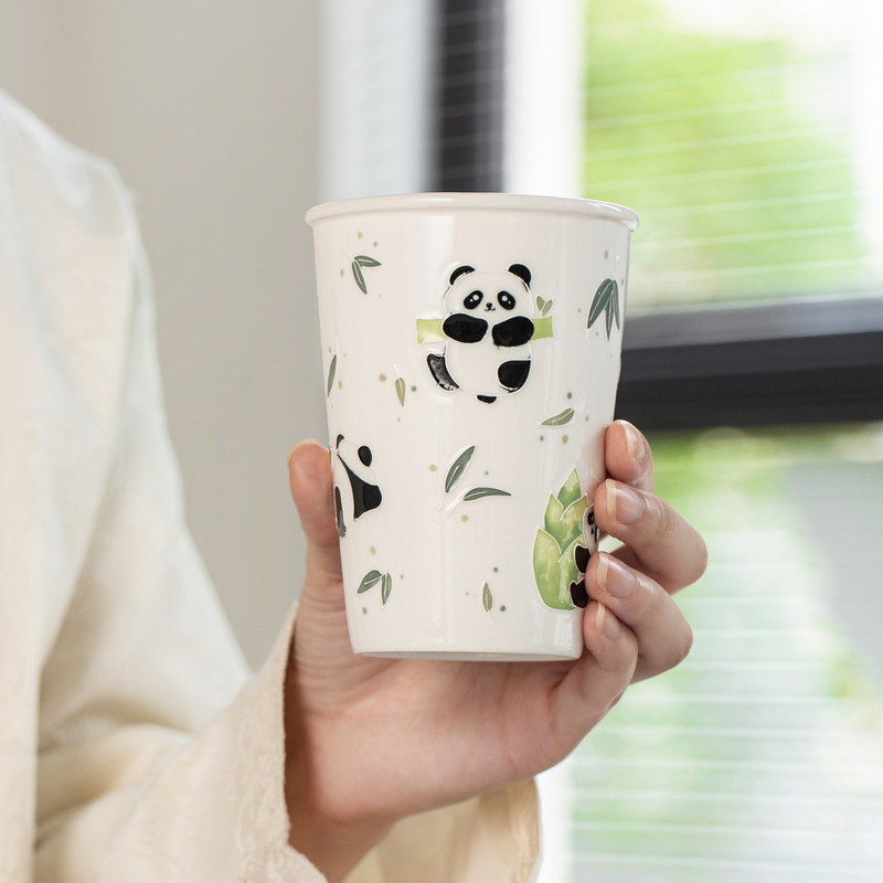 High-Temperature Ceramic Hand-Painted Underglaze Colored Cola Cup, Large Capacity Water Cup, Tea Cup, Beer Cup, American-Style Cold Drink Cup, Gift Item High-Temperature Ceramic Hand-Painted Underglaze Colored Cola Cup, Large Capacity Water Cup, Tea Cup, Beer Cup, American-Style Cold Drink Cup, Gift Item