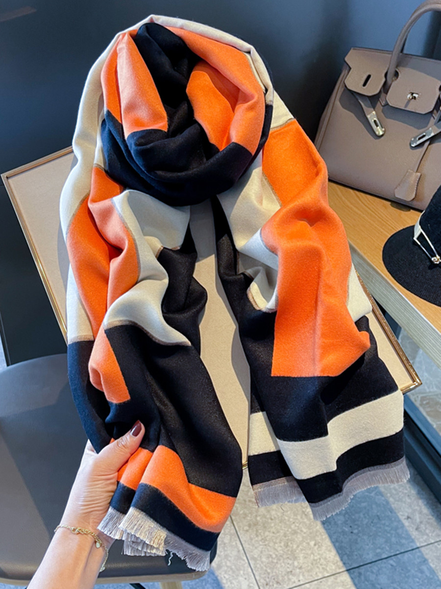 Cospp Kosp Top Extravagant 100 Hitch ~ Display White Collared double face cashmere scarf Flow Su Warm Dual-use Shawl-Taobao