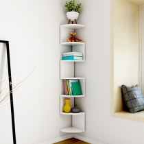 Fan-mounted wall shelf Wall corner triangle plate corner wall cabinet wall bracket non-perforated wall-mounted bookshelf