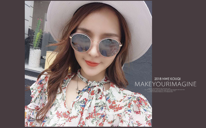 Thời trang châu Âu và Mỹ kính râm phân cực nữ 2019 mới retro không thường xuyên mặt nhỏ kính râm màu xám hồng thủy triều nhẹ mắt kính gentle monster