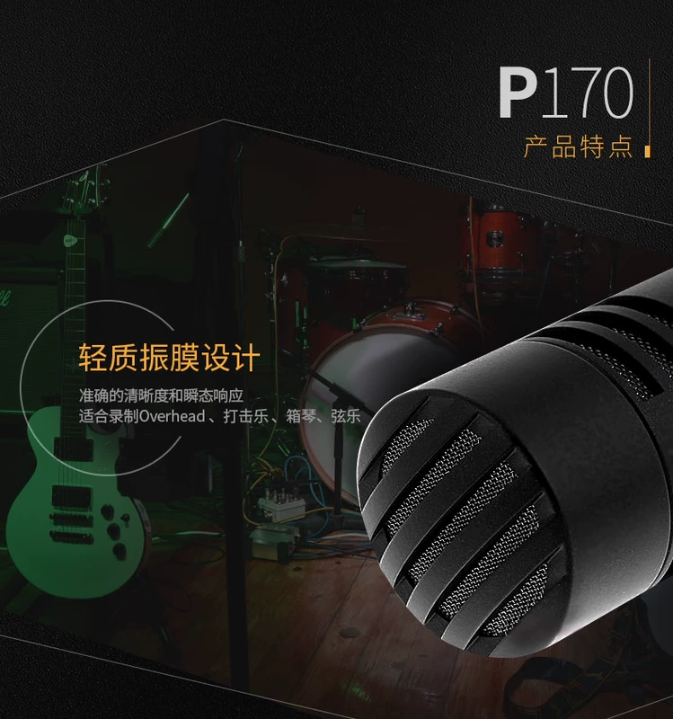 AKG / p170 nhạc cụ ghi micro giai đoạn hiệu suất tụ điện có dây - Nhạc cụ MIDI / Nhạc kỹ thuật số