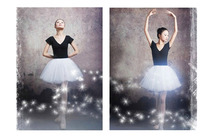 Adult ballet skirt half - cut dress swan lake ballet show costume woman