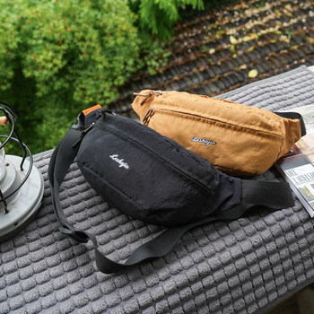 Outdoor functional waterproof nylon cloth chest bag for men crossbody shoulder bag for women sports lightweight multifunctional travel waist bag