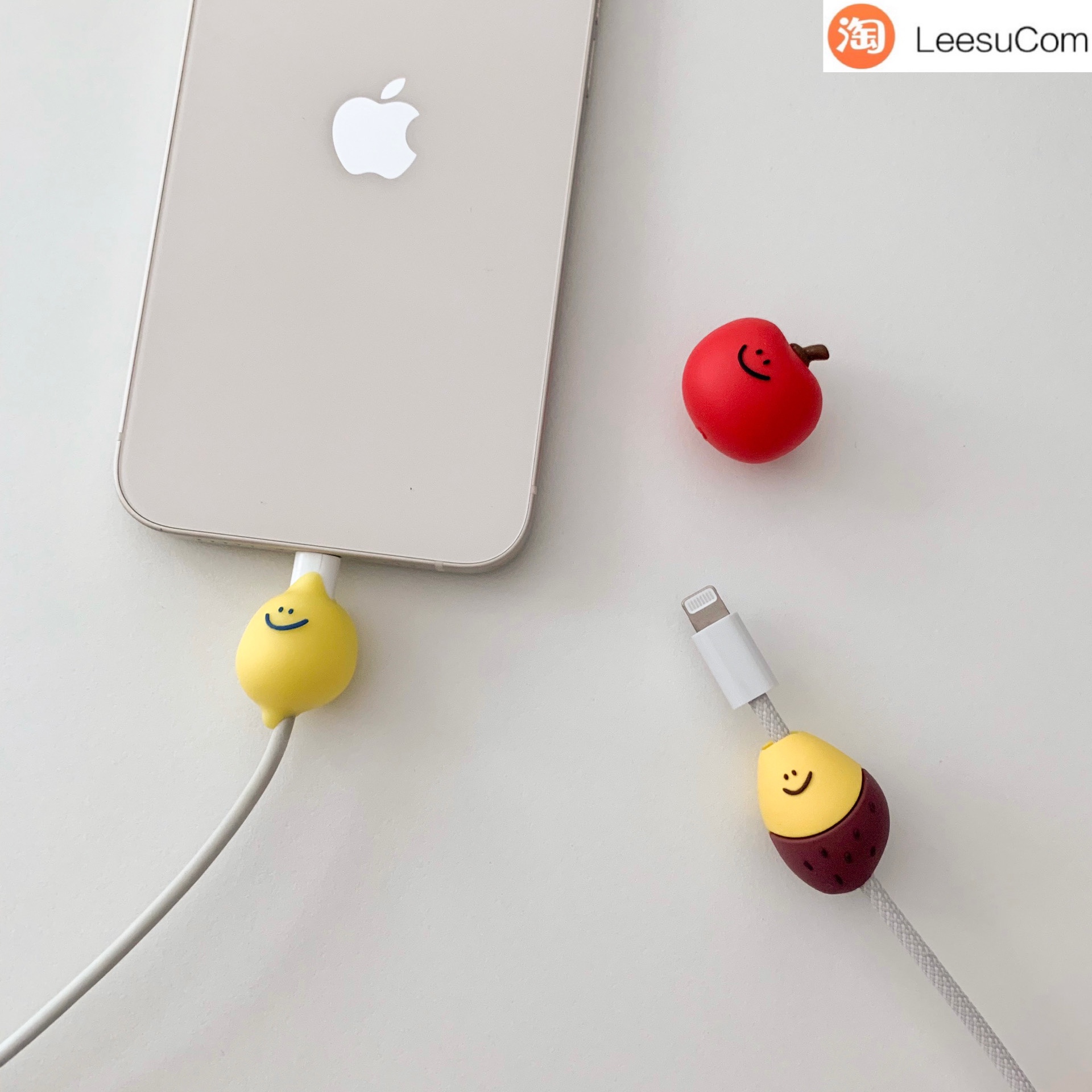 (Spot) SecondMorning Korea cute lemon data line protective sleeve anti-break-Taobao