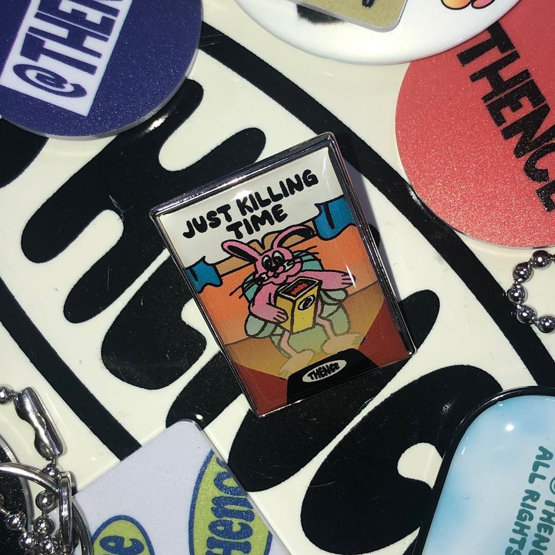 (In Stock) Thence Korea METAL PIN Series American Vintage Square Badge