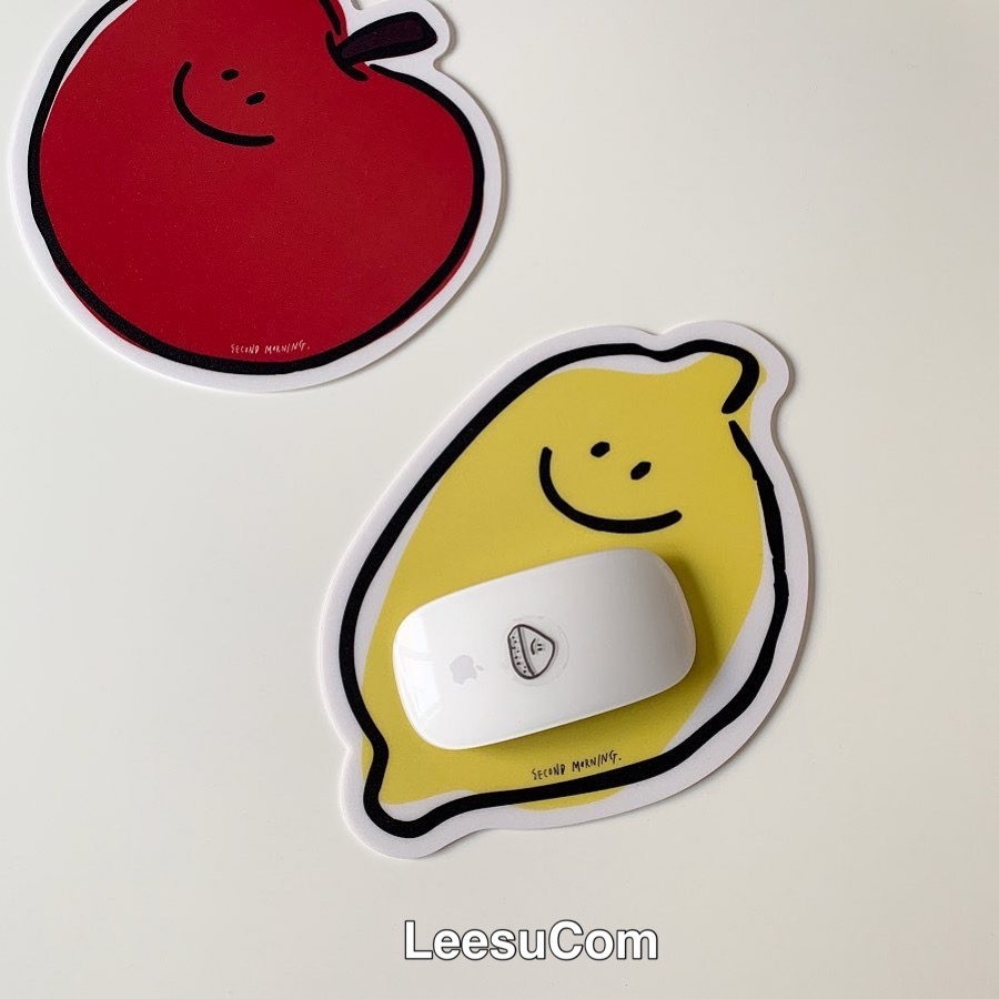 (Order) SecondMorning Korea Niche SEMOS Lemon Apple Sweet Potato PVC Mouse Pad