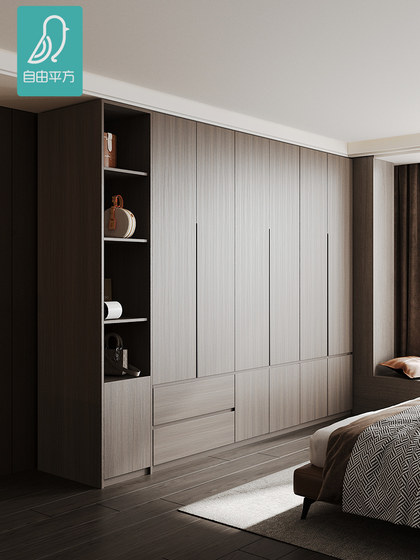 简约北欧自由组合衣柜卧室家用实木定制衣橱收纳柜子大储物小户型