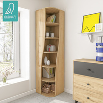 Dining corner cabinet bedroom floor-standing corner cabinet fan-shaped Nordic solid wood triangular wine cabinet living room corner storage cabinet