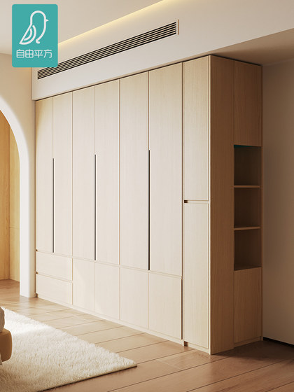 简约北欧自由组合衣柜卧室家用实木定制衣橱收纳柜子大储物小户型
