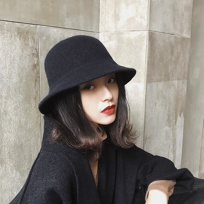 Korean Version Tidal Net Red wool Fisherman Hat Lady Autumn Winter New 202 thousand Hitch Fashion Courtesy Hat Winter Basin Hat