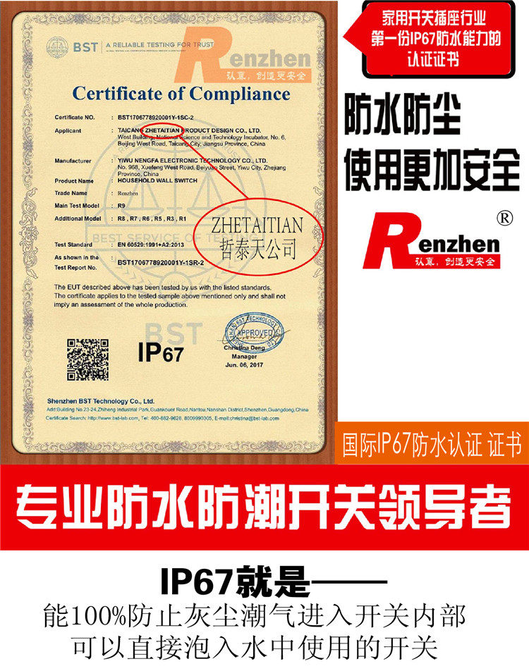 Bath Bully Switch Waterproof Glue Blank panel