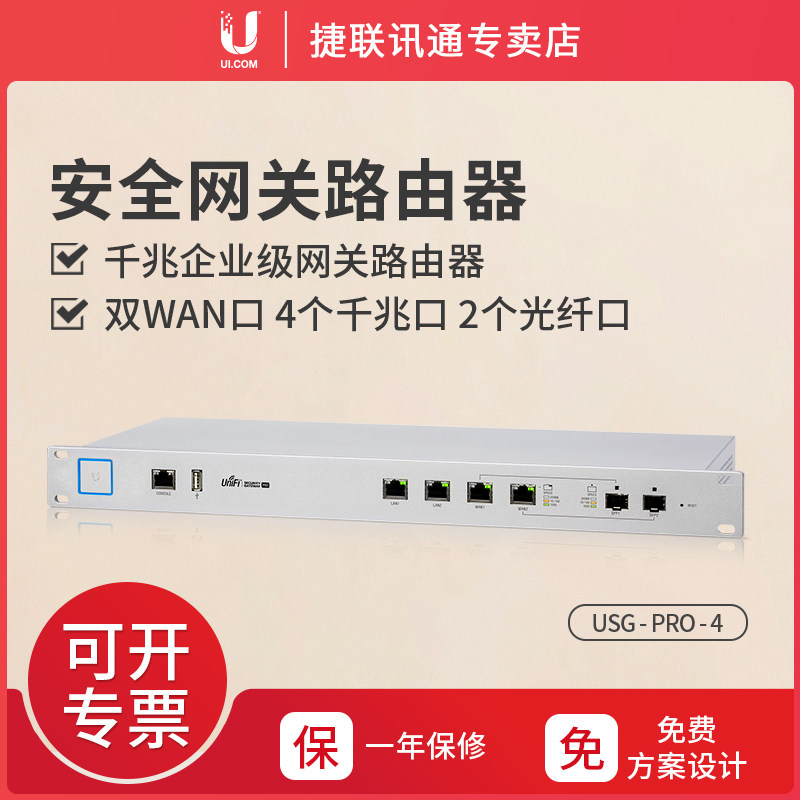 UBNT UniFi Security Gateway USG-PRO-4 High Performance Gateway Router