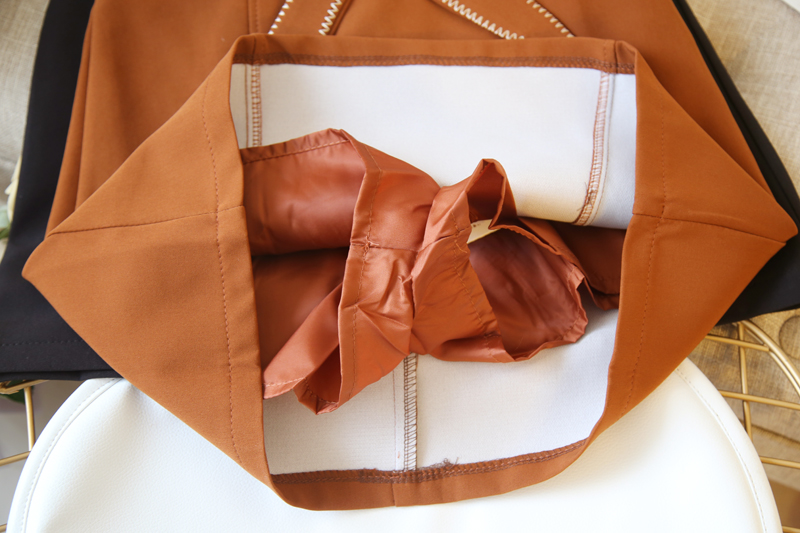 VK旗艦店 韓國風淑女氣質紡襯衫高腰短裙套裝長袖裙裝