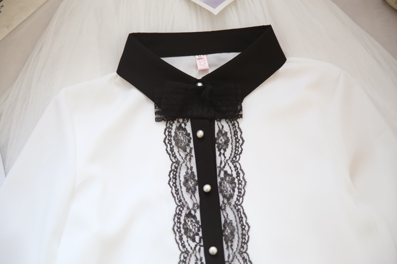 VK旗艦店 韓國風淑女氣質紡襯衫高腰短裙套裝長袖裙裝